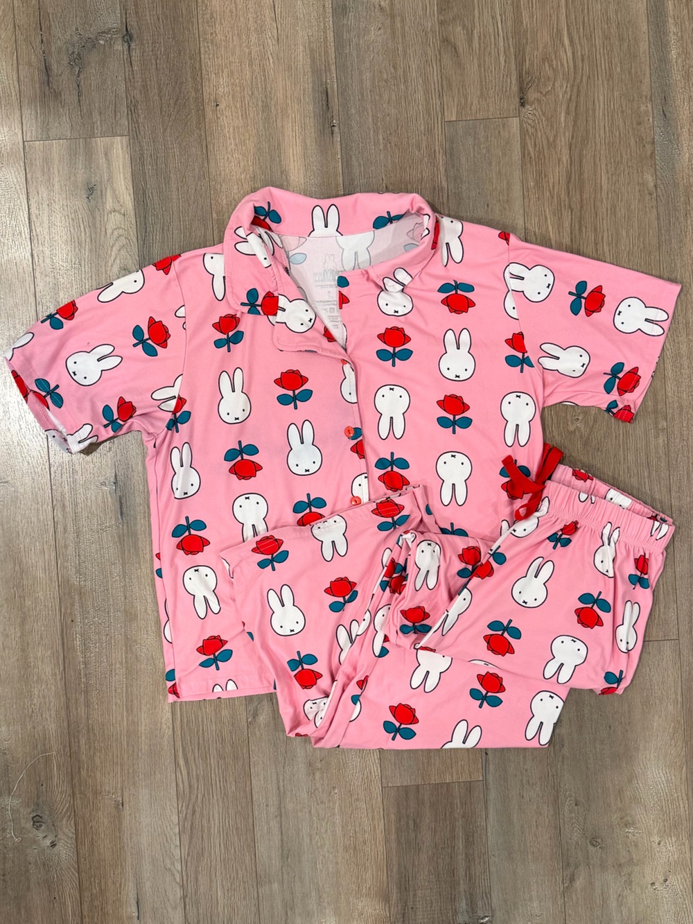 miffy Pink Bunny & Red Cherry Kids Pajama Set